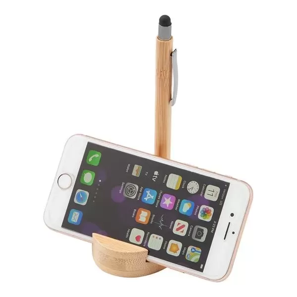 Bamboo phone stand with