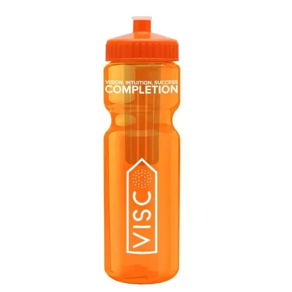 Transparent sports bottle with