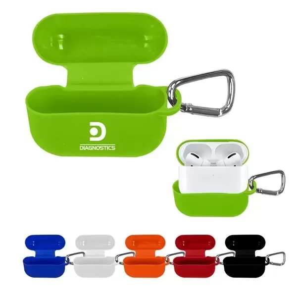 Silicone earbud case with