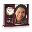 Rosewood gold clock with