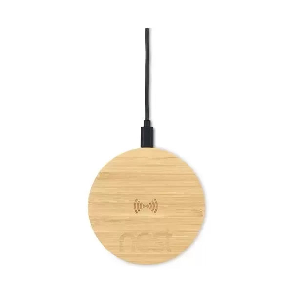 Bamboo wireless charger for
