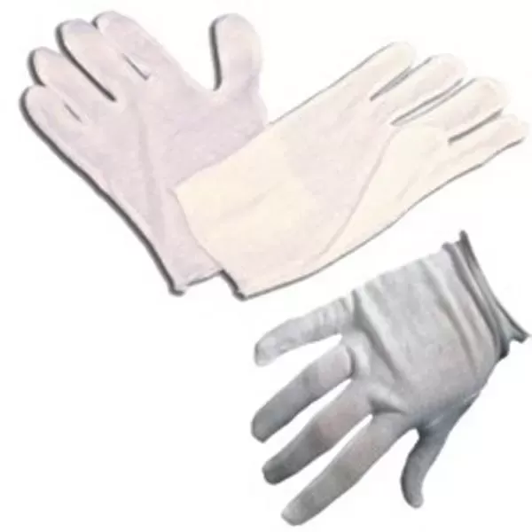 White polyester gloves for