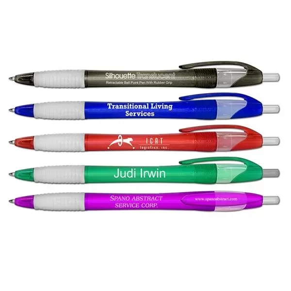 Retractable translucent ballpoint pen