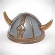 Adult-sized plastic Viking helmet.