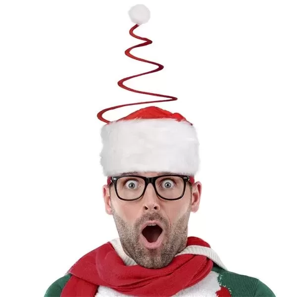 Santa hat topped with