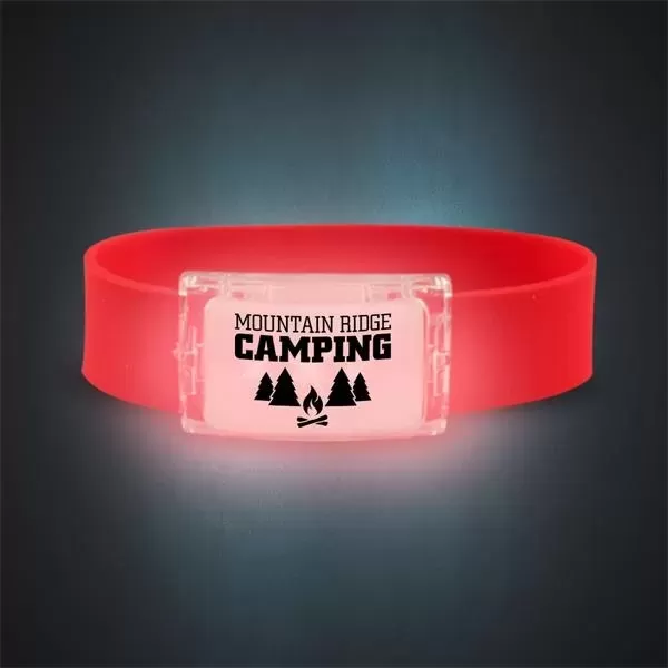 Silicone wristband with red