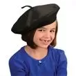 Black beret made of