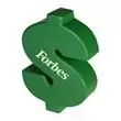 Dollar sign stress ball.