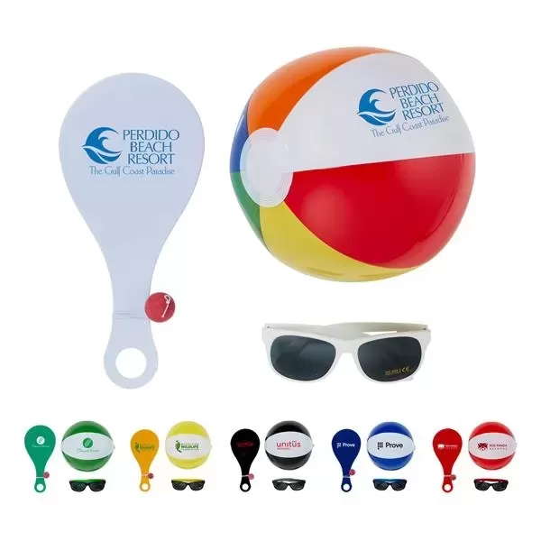Outdoor paddleball kit with