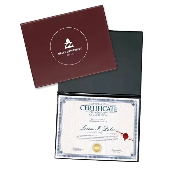 Vinyl certificate/diploma folder that's