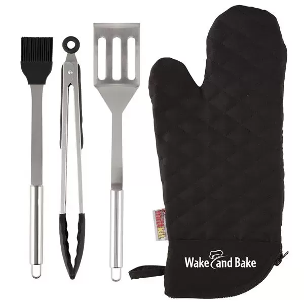 BBQ grilling set with