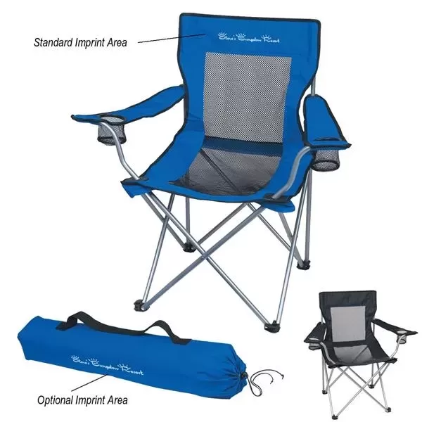 Mesh folding chair with