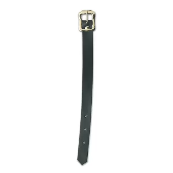 Black leather belt with