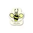 Bee-shaped vinyl decal with