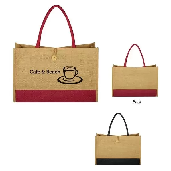 Natural jute tote with