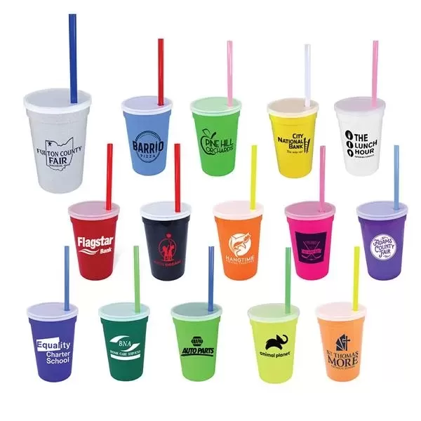 17 oz. Smooth Cup/Straw/Lid