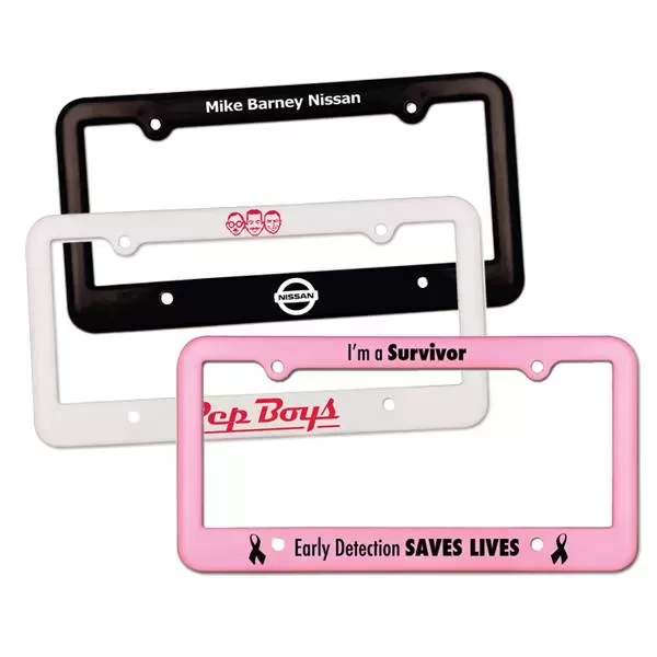 License plate frame with