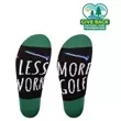 Dress socks feature golf