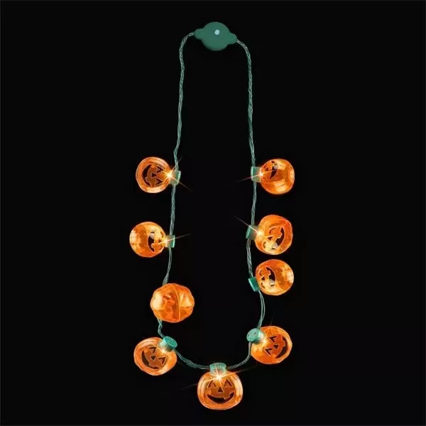 LED lighted pumpkin necklace