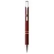 Anodized aluminum push-action pen.