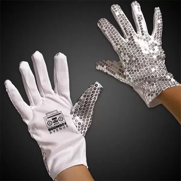 Right hand silver fabric