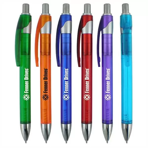 Click-action ballpoint pen featuring