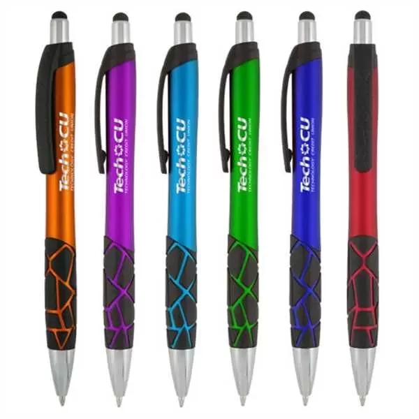 Stylus click-action pen with