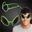 Green sunglasses shaped like