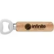 Wooden bottle opener features