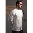 White single-breasted server coat