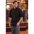 Black short-sleeved chef coat