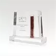 This crystal award showcases