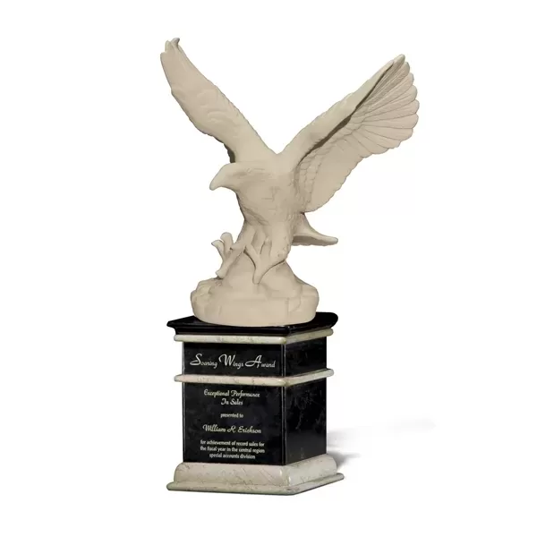 Porcelain award with perched