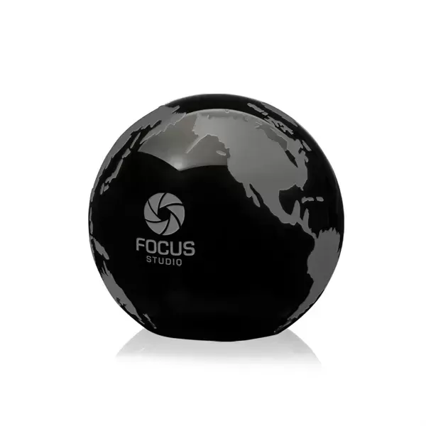 Black globe with frosted