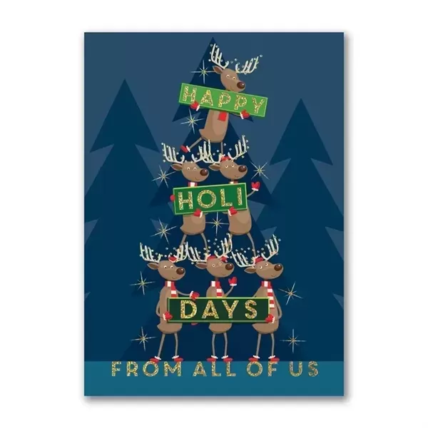 Reindeer Tree Holiday greeting