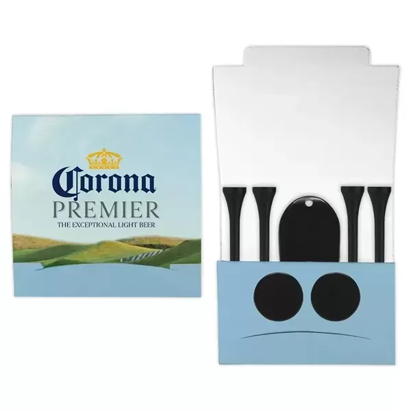 Golf tee matchbook packet