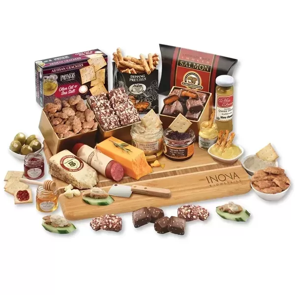 bamboo charcuterie board with