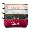 Velvet neoprene storage pouch