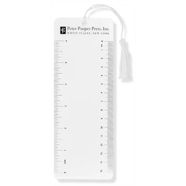 Transparent plastic bookmark provides