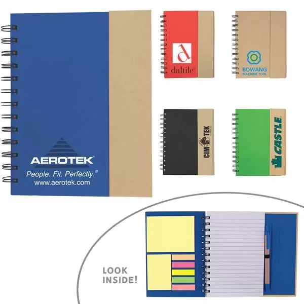 Spiral notebook with magnetic
