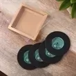 Vintage-style PVC 4-piece coaster