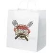 White kraft paper shopper