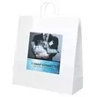 White kraft paper shopper