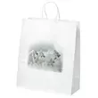 White kraft paper shopper