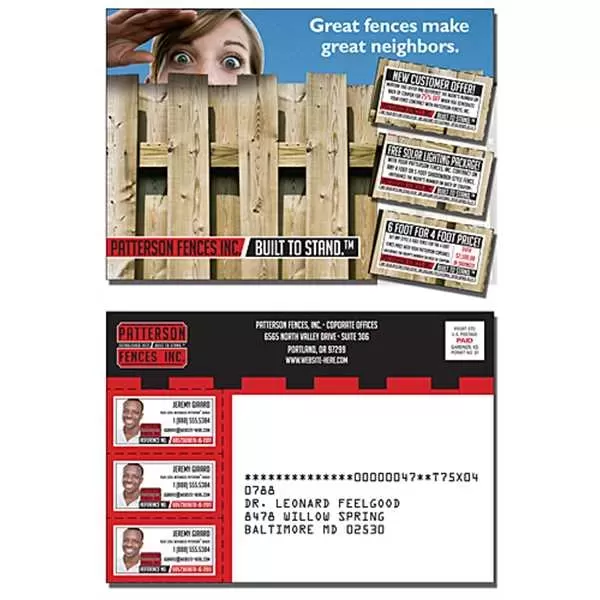 Laminated Postcard with Coupons