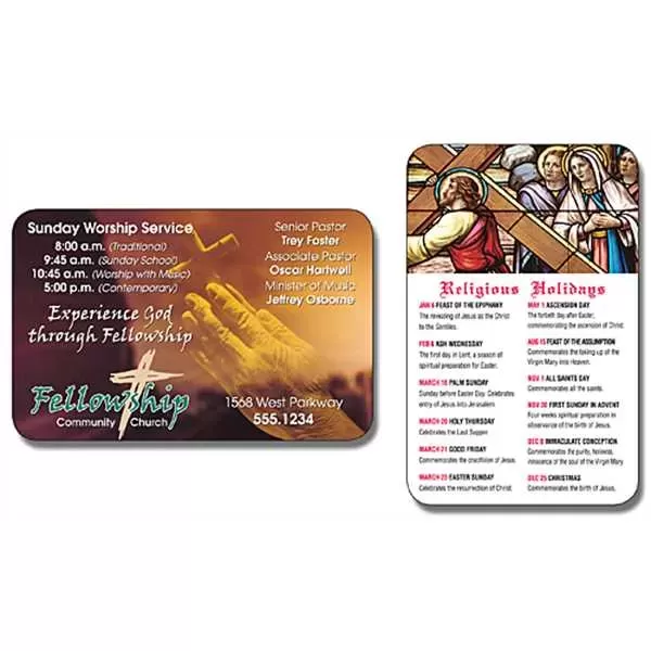 Religious Laminated Wallet Card