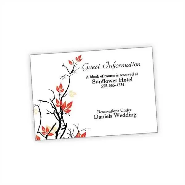 Wedding Enclosure Card Flat