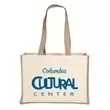 Cotton/Jute Tote. Handle measures