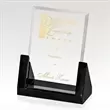 Rectangular glass award with