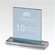 Glass award with a